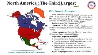 North America 🌏 Continent | NCERT important Notes | All fact | Complete Solution | Competitive exams