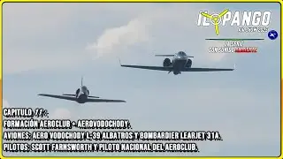 Formación: Capitán Varillas ¨Learjet 31A¨ + Scott Farnsworth ¨L´39 Albatros¨ | Ilopango Airshow 2025