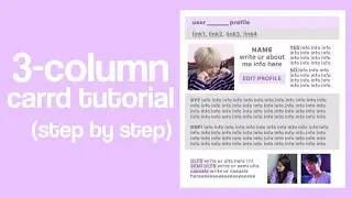 3 COLUMN CARRD TUTORIAL | SIMPLE / EASY CARRD (step by step)