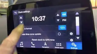 Ford Ecosport Clock Settings. How to set the time and date both manually and GPS