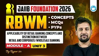 JAIIB RBWM Module A Unit 3 | Applicability of Retail Banking Concepts and Distinction between Retail