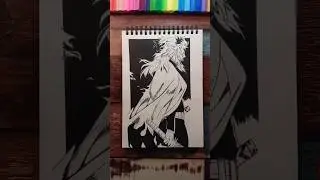 Rengoku Kyojuro 🔥 Drawing || #shorts​ #drawing​ #art​ #rengoku​ #demonslayer​