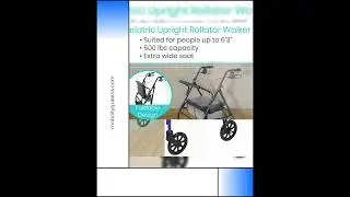 Vive Health Bariatric Rollator Extra-Wide 500 lb Capacity Heavy-Duty Rollator Walker