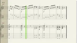 K&uuml;ffner - 60 Duetos Op. 168 | D&uacute;o No. 5 [Guitarra Cl&aacute;sica - Partitura Sincronizada para Ensayo]