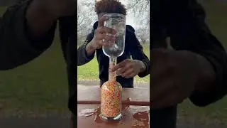 MOVING BEADS IN A GLASS BOTTLE 🤪#shorts
