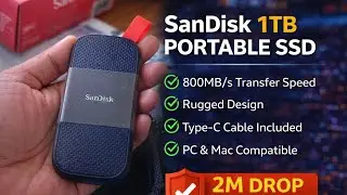 Best External SSD for Laptop & PC 2025 || SanDisk 1TB SSD Speed Test 800MB/s