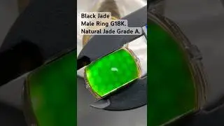 Black Jade Male Ring#jade #jewelry #jewellery #crystals #gems #earrings #gemstone #ring #jadeite