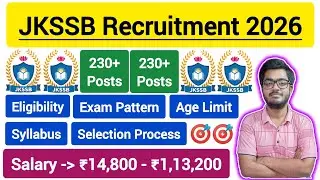 JKSSB 01/2026 Recruitment || 239 Health Dept Vacancy || Staff Nurse, Technician, Pharmacist Jobs ||
