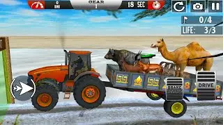 Offroad Animal Tractor Transporter #2 Wild Zoo Animals Simulator Gameplay | Hannu Games