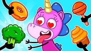 No! Don&rsquo;t Overeat Sweets! | Healthy vs Junk Food Challenge for Kids 🥦🍰 | Teeny Mimi🦄