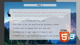 FAQ's  in HTML and CSS