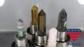GEMHUB Aventurine Gemstone Wand Crystal Elixir Bottle | Gemstone Water Bottle