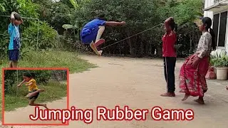 Jump Over The Rubbers Bands | Team Building Game | Fun outdoor games