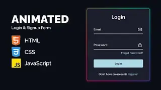 Animated Login/Signup Form with HTML CSS and JavaScript