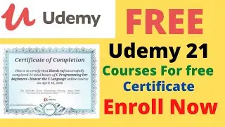Udemy 21+ free courses with certificate || Udemy coupon code 2020 || courses to do in lockdown