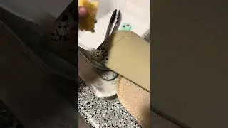 DIY camo using a sponge.