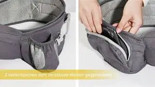 Viedouce Babytrage Hipseat mit Sicherheitsgurtschutz