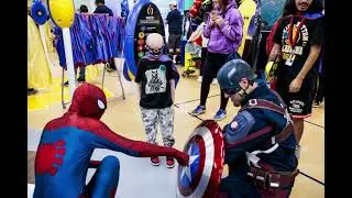 Superheroes Visit Kids at CS Mott Children's Hospital in Ann Arbor Michigan