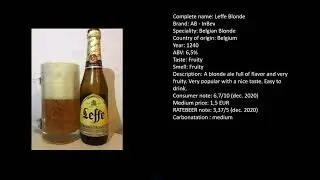 Leffe Blonde full beer review - belgian beer
