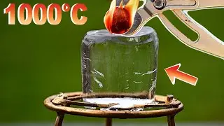 Glowing Red Hot Ball vs Clear Ice #satisfying #experiment #science #rhcb #1000&deg;C