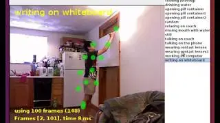 Example of real-time activity recognition on Cornell Activity Dataset (CAD-60)