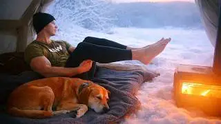Extreme Winter SOLO Camping | 42&deg;C Hot Tub in -15&deg;C Snow