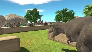 Escape From Giant Trex - Animal Revolt Battle Simulator