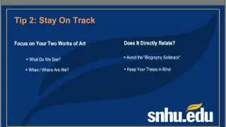 Week 6 - Video 1: Tips, Tricks, and Reminders for Writing About the Humanities  - CC