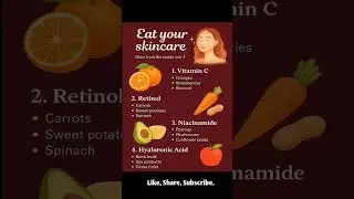 Eat Your Skincare 🍊🥕 स्किन खुद बोलेगी Thanks | #shorts #editlyrics #viral