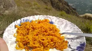 making maggi at the top   #mountaincooking #cooking #maggi