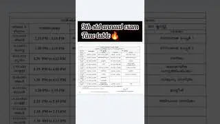 9th, 8th std annual exam time table#exam #annual exam#time table