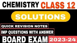 2nd Puc Chemistry Solutions, Quick Revision Notes For Board Exam 2023-24, Important Problem Solved