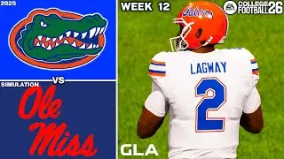 Florida Gators vs. Ole Miss Rebels - Week 12 Simulation - CFB 26 PS5 Gameplay