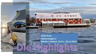 Aidanova  🇧🇻  Südnorwegen 2    Kreuzfahrt  Norwegen  Winter / Advent.  - Die Highlights -