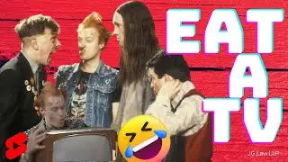 Eating a TV🍴📺 (Young Ones) #shorts