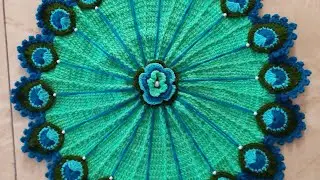 Part 1 !  Amazing 😀 👌How to Chrochet new thalpos design ! Peacock feather #shorts #knitting #crochet