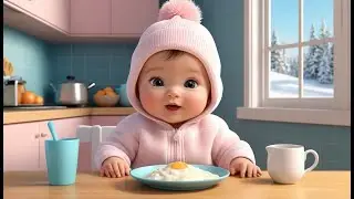 Baby Breakfast Time in Winter ❄️🍽️ | Fun Learning Winter Routine Song for Kids