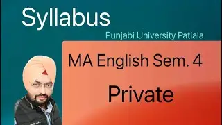MA English  Syllabus Sem 4 (Private)