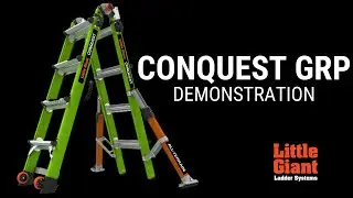 Little Giant Conquest GRP All-Terrain Multi-Purpose Ladder In Action