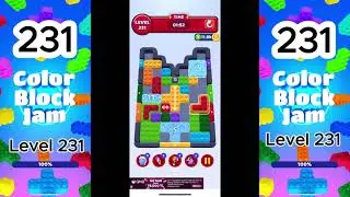 Color Block Jam Level 231 Solution  Complete Walkthrough #colorblockjam #factsnotfiction