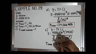 Mechanics of Deformable Bodies - Example No. 29 (Torsion)