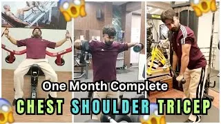 Chest Shoulder Tricep  💥 One Month Complete #vlog #dailyvlog 
