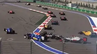 F1 2016 Russia : This is how look like the 1st lap incident from attendance camera