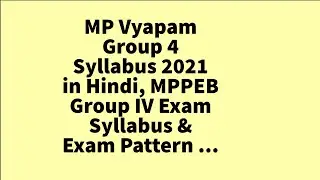 MP Vyapam Group 4 Syllabus 2021 in Hindi, MPPEB Group IV Exam Syllabus & Exam Pattern ...