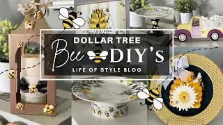 Dollar Tree Bee Decor DIY for Spring & Summer | Easy and Quick Dollar Tree DIYs 🐝