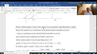 Lagrange's MVT proof