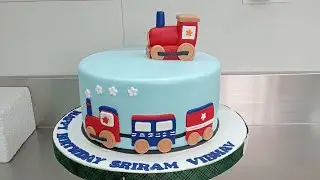How to make a train cake design #sugar paste design #trend #children birthday celebration party cake