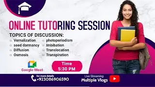 ONLINE SESSION | BOTANY | Vernalization | Seed Dormancy | Photoperiodism | Botany