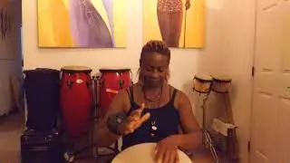 Relaxing with my new tubano drum.