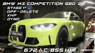 Чип-тюнинг BMW M3 Competition G80 '22 - Stage 1+ Reborn Technologies с настройкой на диностенде.
